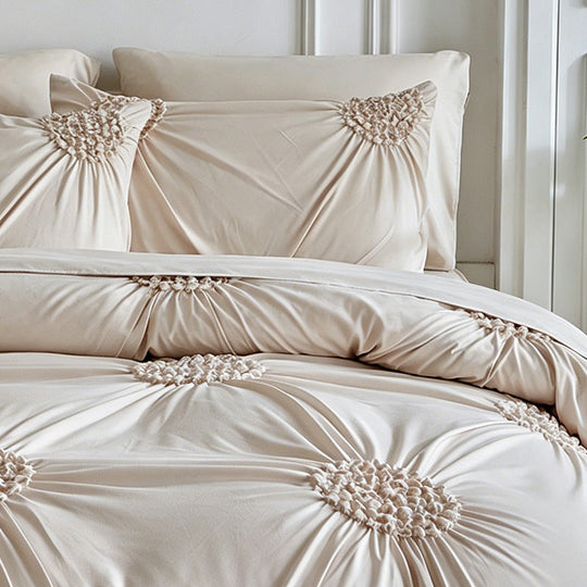 🎉 50% OFF !! 💞 Elegant Pinch Pleat Duvet Cover Set– Soft, Stylish & Designed For A Cosy Bedroom Retreat 🛏️