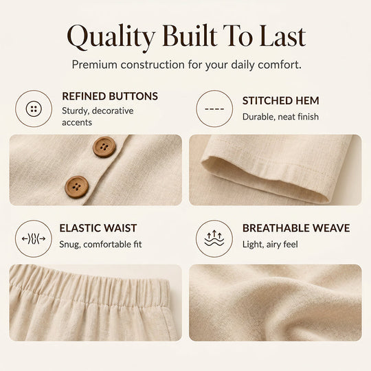 Soft Fabric Wide-Leg Trousers Two-Piece Set