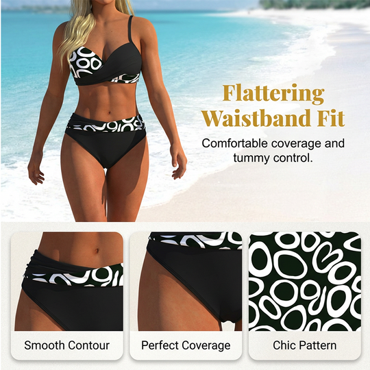 🎉 LIMITED TIME 50% OFF! 👙 Women's Push-Up Two-Piece Bikini Set – Criss-Cross Wrap Design & Premium Stretch Fabric 🌊