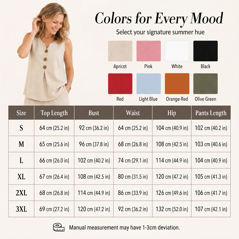 💗LAST DAY SALE 50% OFF-SPECIAL PRICE $29.99!!⚡50K+ SOLD💕Women's Sleeveless Button Top and Loose Pants Set