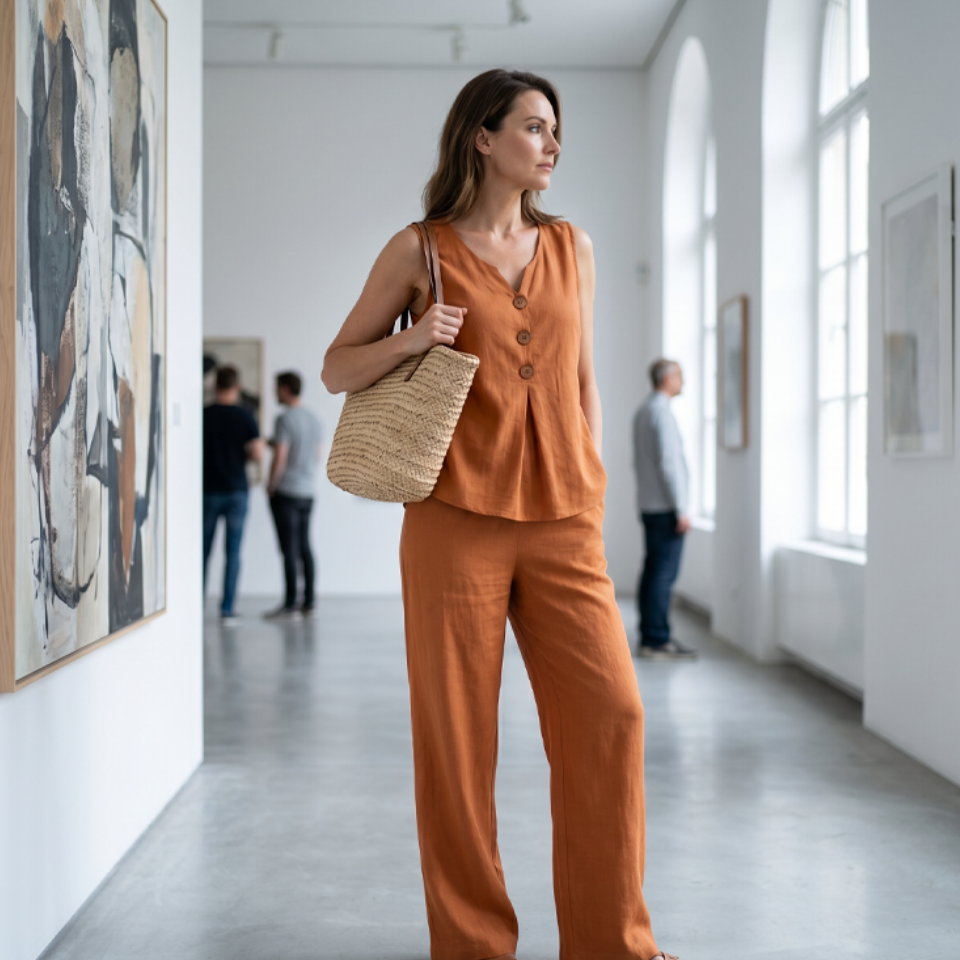 💗LAST DAY SALE 50% OFF-SPECIAL PRICE $29.99!!⚡50K+ SOLD💕Women's Sleeveless Button Top and Loose Pants Set
