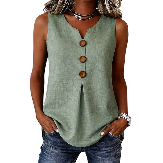 👚❄️Summer cool-down deal!!⚡50K+ SOLD!❄️Women's V-Neck Sleeveless Cotton Linen Vest