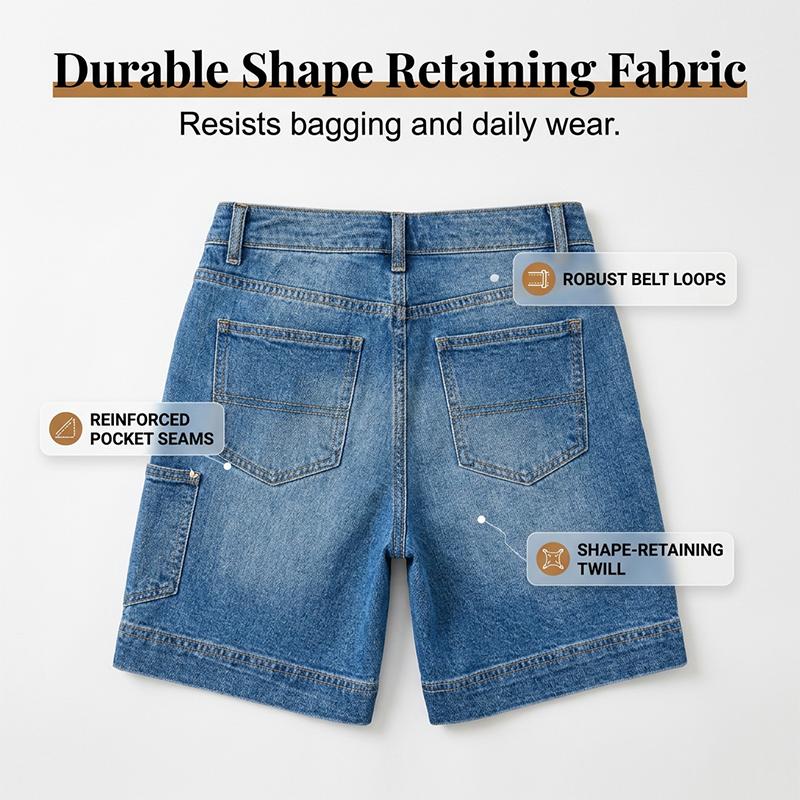 🩳New arrival 50% OFF💐 Viral Bermuda Denim Shorts – Thigh-Covering Confidence & Stretchy Mid-Rise Fit ✨