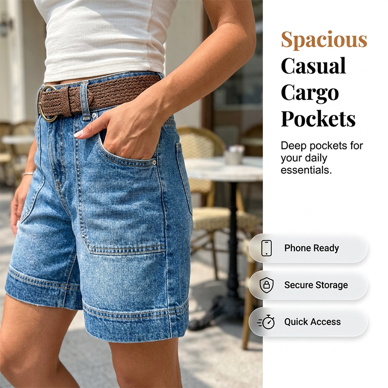 🎉 LIMITED TIME 50% OFF& FREE SHIPPING✈️! 🍦 Viral Bermuda Denim Shorts – Thigh-Covering Confidence & Stretchy Mid-Rise Fit ✨