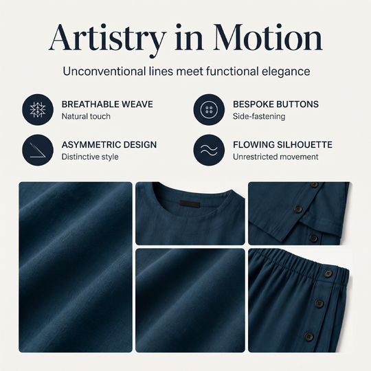 Men's Casual Linen Shirt & Pants 2-Piece Set
