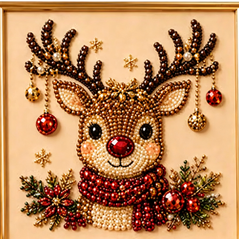 🧘Relaxing & Beginner-Friendly - 🎨💎DIY Christmas Pearl Diamond Painting Art Kit
