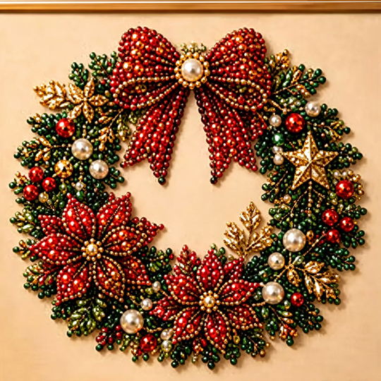 🧘Relaxing & Beginner-Friendly - 🎨💎DIY Christmas Pearl Diamond Painting Art Kit