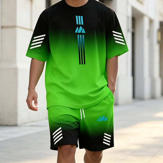 Men's Summer T-Shirt & Shorts Two-Piece Set
