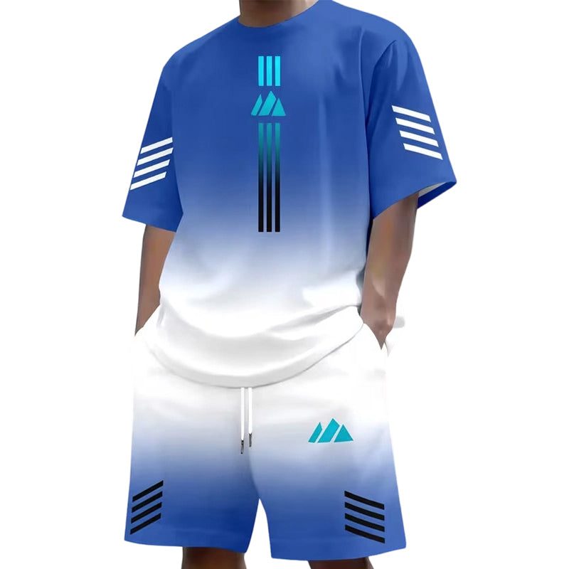 Men's Summer T-Shirt & Shorts Two-Piece Set