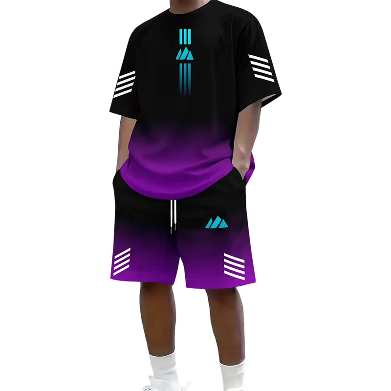 Men's Summer T-Shirt & Shorts Two-Piece Set
