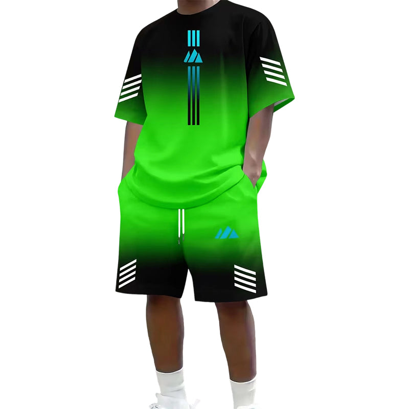 Men's Summer T-Shirt & Shorts Two-Piece Set