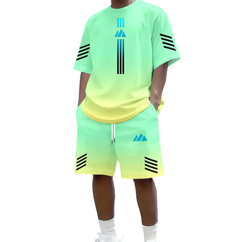 Men's Summer T-Shirt & Shorts Two-Piece Set