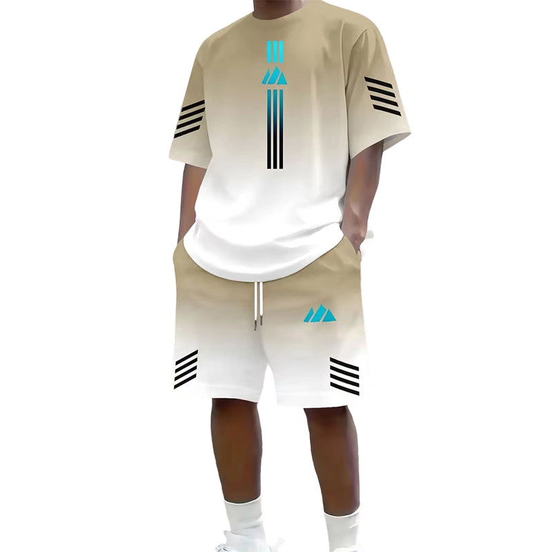 Men's Summer T-Shirt & Shorts Two-Piece Set