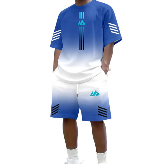 Men's Summer T-Shirt & Shorts Two-Piece Set
