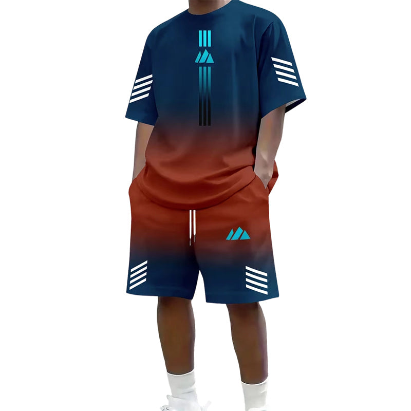 Men's Summer T-Shirt & Shorts Two-Piece Set