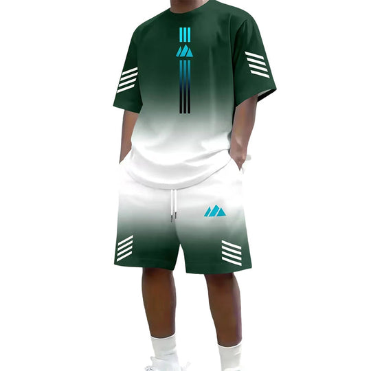 Men's Summer T-Shirt & Shorts Two-Piece Set
