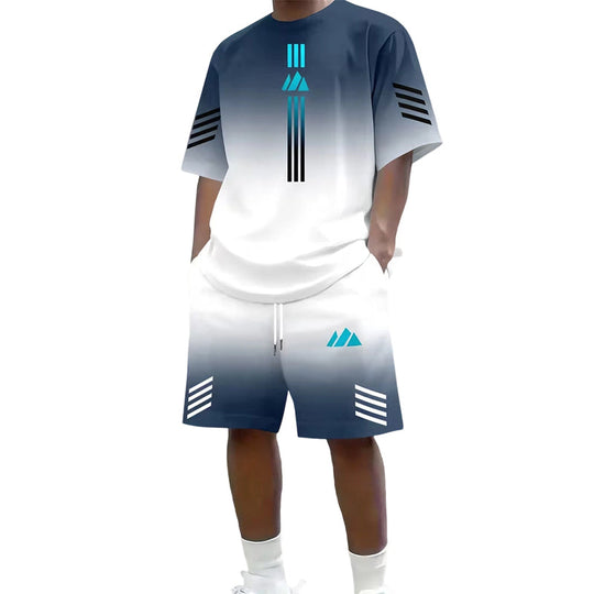 Men's Summer T-Shirt & Shorts Two-Piece Set