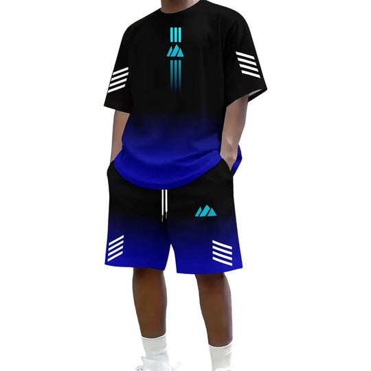 Men's Summer T-Shirt & Shorts Two-Piece Set