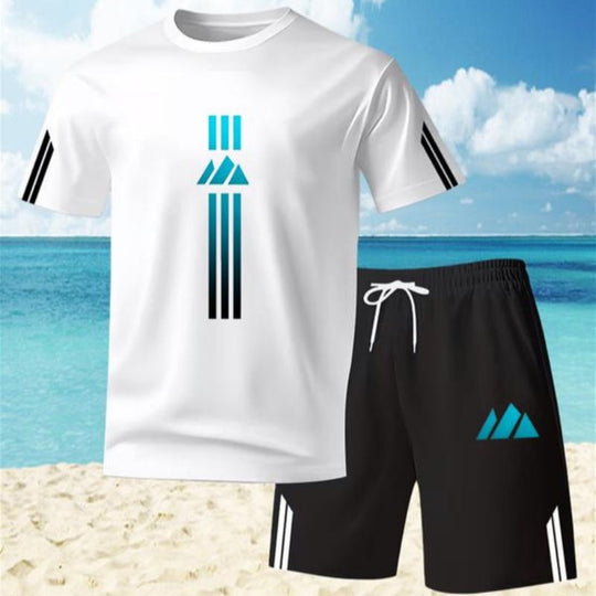 Men's Summer T-Shirt & Shorts Two-Piece Set