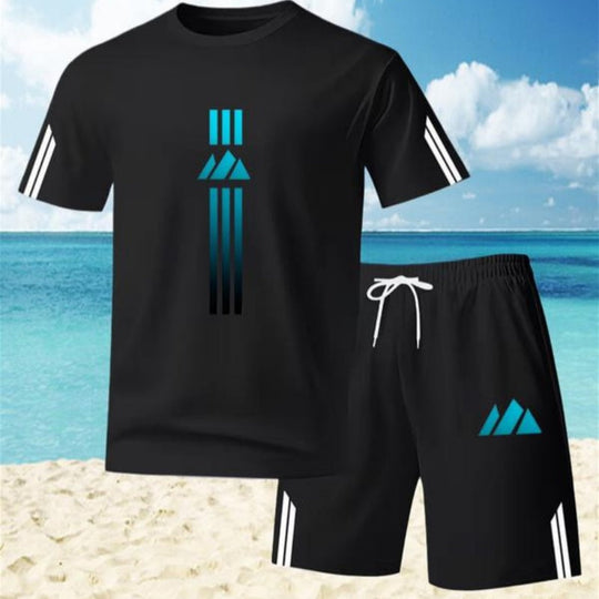 Men's Summer T-Shirt & Shorts Two-Piece Set