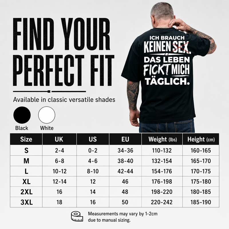 🏆Bestseller🏆🧥 Men's Funny German Slogan T-Shirt — Sarcastic Quote Tee with Witty Text Design