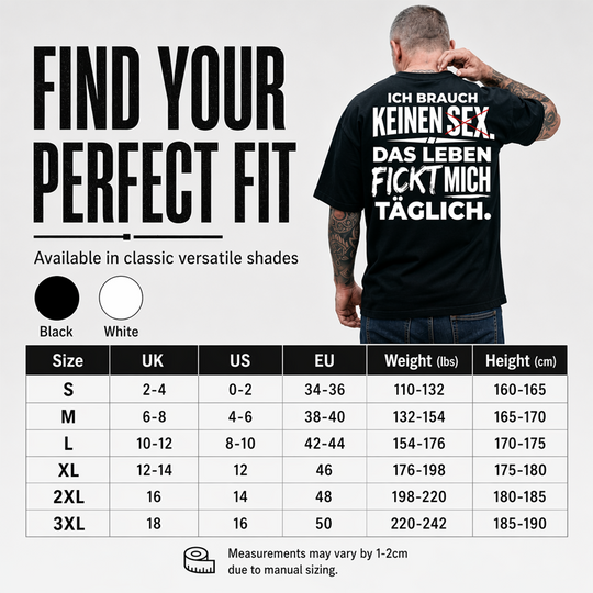 🏆Bestseller🏆🧥 Men's Funny German Slogan T-Shirt — Sarcastic Quote Tee with Witty Text Design