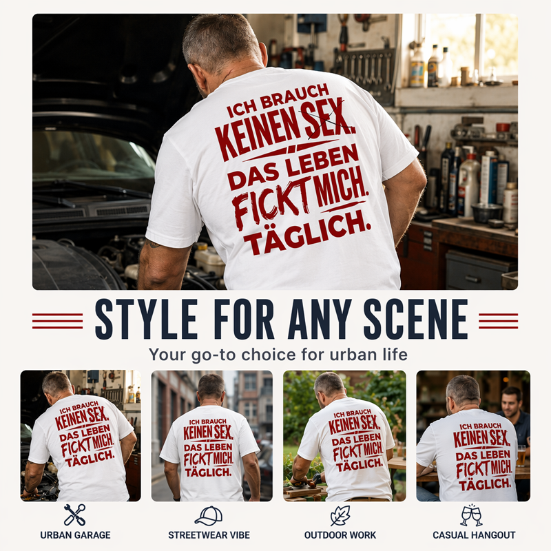 🏆Bestseller🏆🧥 Men's Funny German Slogan T-Shirt — Sarcastic Quote Tee with Witty Text Design