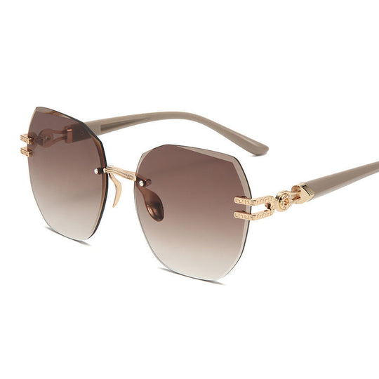 🎉 Statement Rimless Sunglasses – Bold Face, Zero Blind Spots ✨