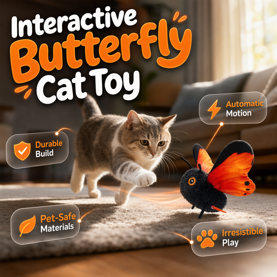 🦋🐱 Smart Sensing Flapping Butterfly Toy – 49% OFF! Motion-activated, realistic flight, interactive fun – keeps your cat engaged for hours. 🔥✨