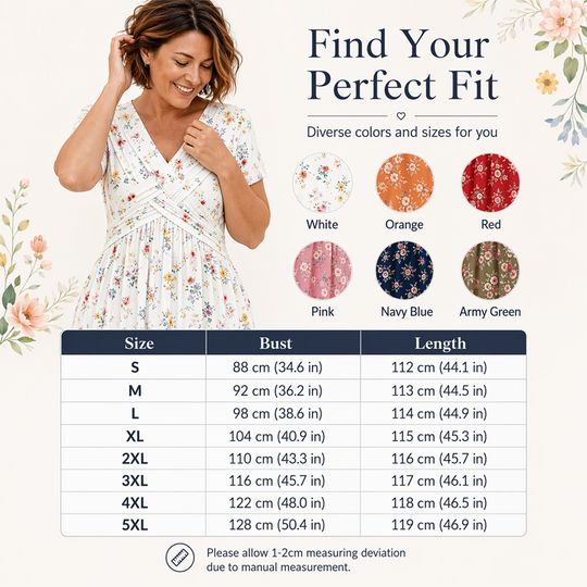 💃2026 Summer Hot Sale 50% OFF🌿⏳Women's V-Neck Floral Print Dress with Twist Waist