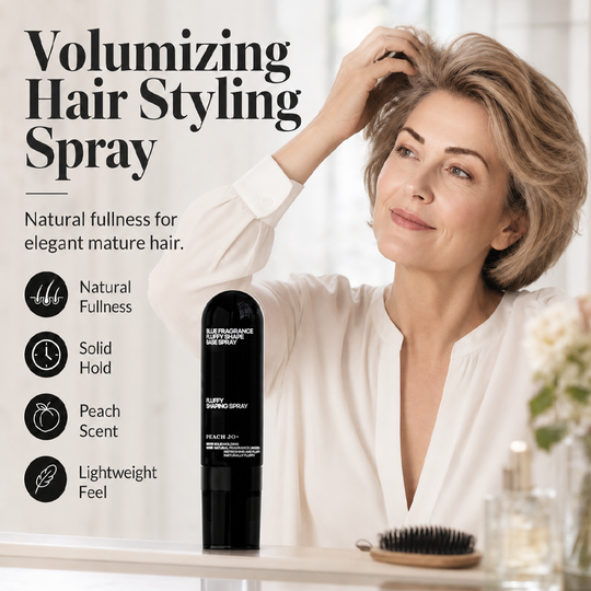 🎉Limited Time💥Recommended by Hairstylists! 🔥Shape in 3 Seconds! Easily Create Fluffy & Elegant Hairstyles! 👩 Peach-scented volumizing & setting spray