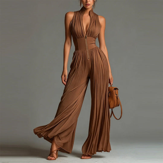⏳🔥LIMITED-TIME 50% OFF! ⏰Flowing Pleated Jumpsuit