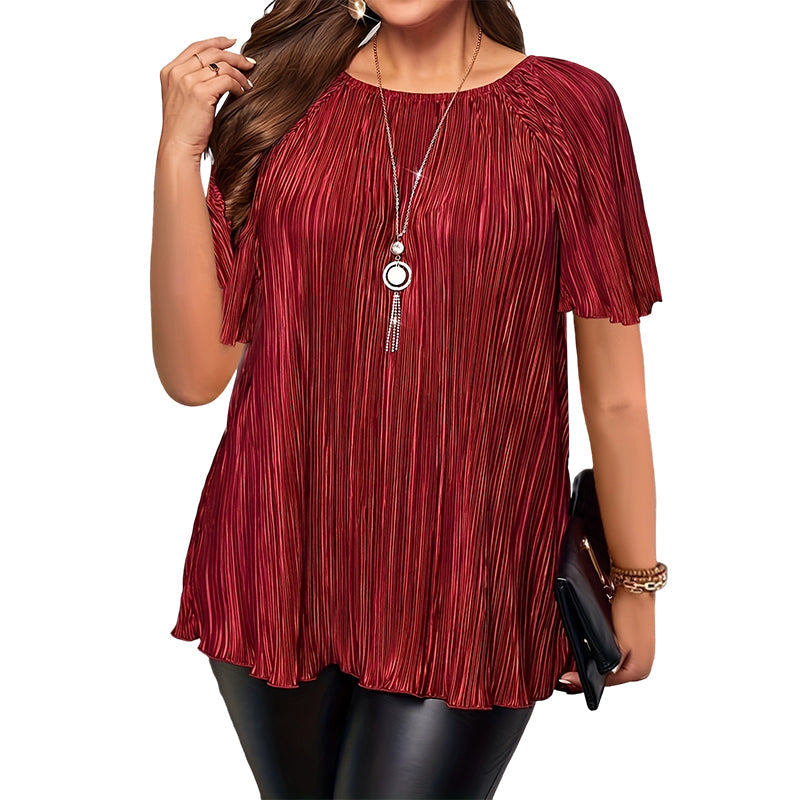 📢📢Hot Sale 50% OFF ！👗Plus Size Flattering Pleated Top