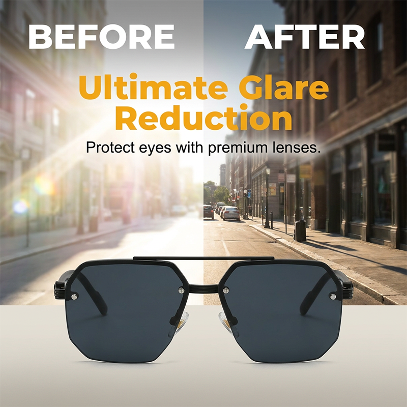 🎁2026 New Arrivals 50% OFF💥Pro-Favorite Men's Stylish Geometric Polygon Sunglasses – Metal & PC Frame – UV400 Protection 🕶️