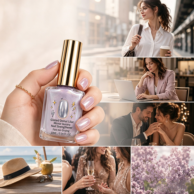 🎉 2026 Sale — Over 24,700 Sold!💅 Lilac Glossy Mirror Nail Strengthener