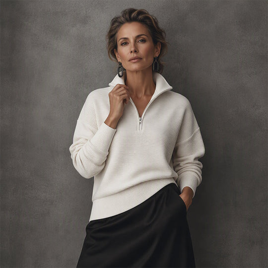 Women's Quarter Zip Pullover Sweater