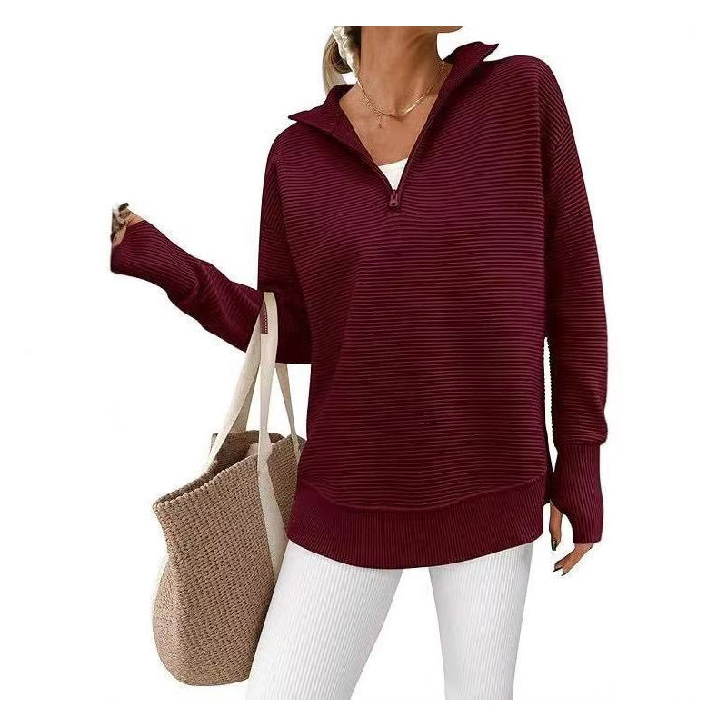 Women's Quarter Zip Pullover Sweater