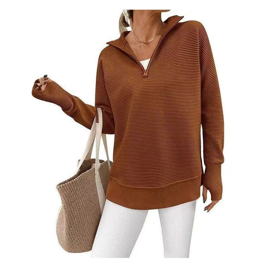 Women's Quarter Zip Pullover Sweater