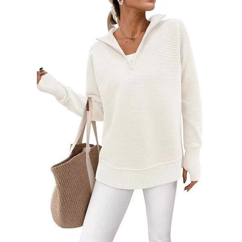 Women's Quarter Zip Pullover Sweater