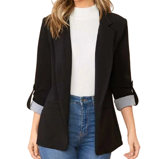 📢📢LIMITED-TIME 50% OFF!!☀️🧥New Arrivals - Sleek Cardigan Blazer – Soft Drape & Versatile Styling from Office to Evening