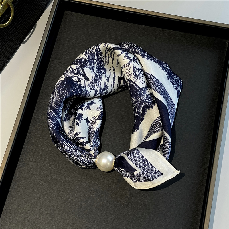 🌸No-Tie Magnetic Pearl Clasp Soft Scarf💟Everyday Versatile Pieces📢📢LIMITED-TIME 50% OFF!!