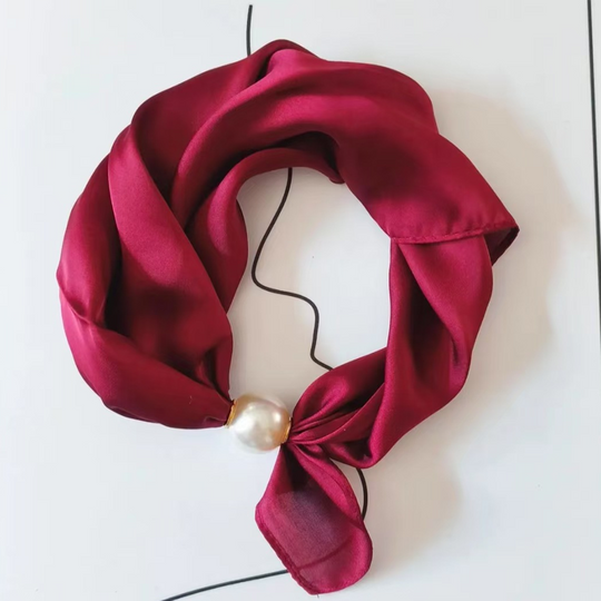 🌸No-Tie Magnetic Pearl Clasp Soft Scarf💟Everyday Versatile Pieces📢📢LIMITED-TIME 50% OFF!!