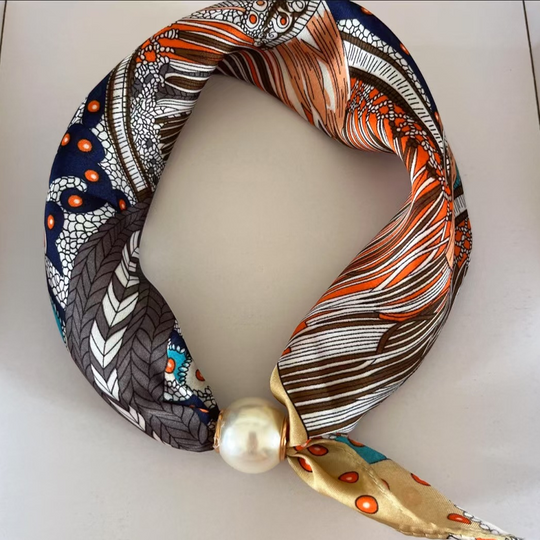 🌸No-Tie Magnetic Pearl Clasp Soft Scarf💟Everyday Versatile Pieces📢📢LIMITED-TIME 50% OFF!!