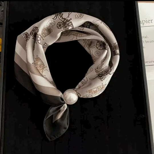 🌸No-Tie Magnetic Pearl Clasp Soft Scarf💟Everyday Versatile Pieces📢📢LIMITED-TIME 50% OFF!!