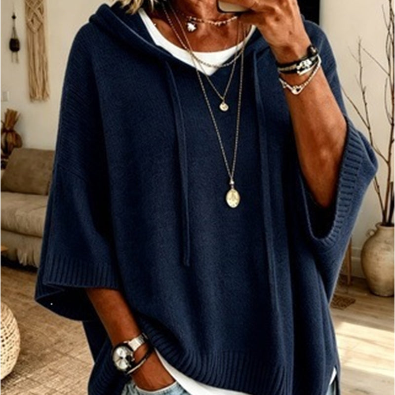 Must-Have🔥👚 Oversized Knit Hoodie with Drawstring
