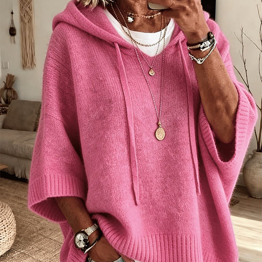 Must-Have🔥👚 Oversized Knit Hoodie with Drawstring