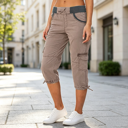 🌺Summer Hot Sale 50% OFF💐Women's High-Waist Cargo Capri Pants