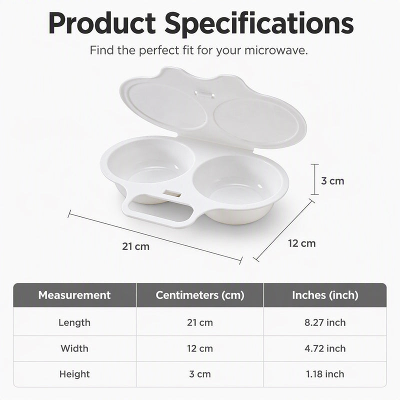🥳2026 HOT SALE🥳💞80K+ SOLD! 🥗🎁 Microwave Egg Poacher Dual‑cavity, non‑stick & easy clean. Healthier than frying – stock up & save! 🏠✅