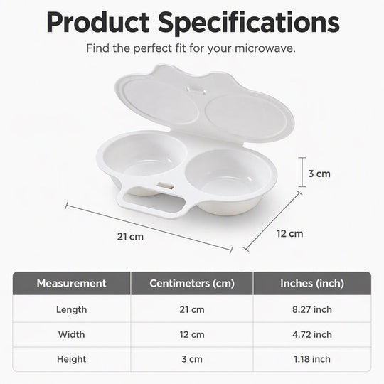 🥳2026 HOT SALE🥳💞80K+ SOLD! 🥗🎁 Microwave Egg Poacher Dual‑cavity, non‑stick & easy clean. Healthier than frying – stock up & save! 🏠✅