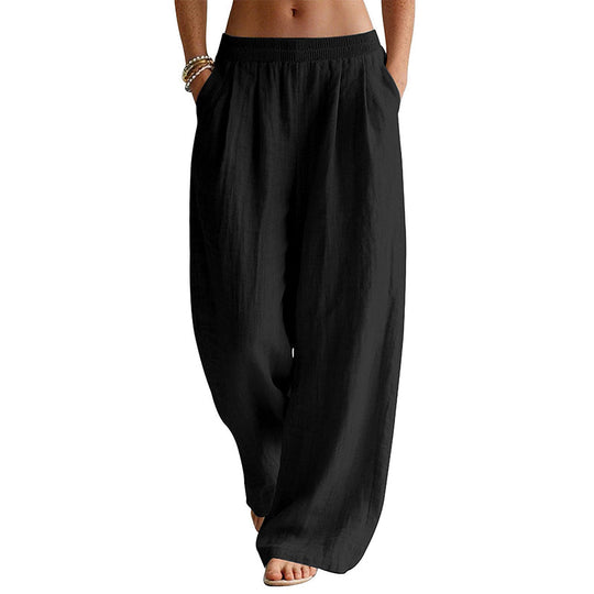 🌸Hot Sale 50% OFF👖 Women's Elastic Waist Wide-Leg Pants – Flattering Relaxed Fit For Everyday Comfort & Style 🤍